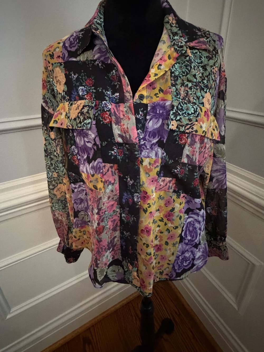 Zara long sleeve colorful blouse. size small with various colors.